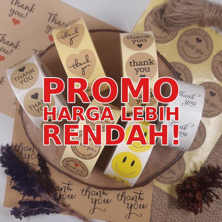 

*1pcs* Thank You Thankyou Stiker Sticker Label Terima Kasih Amplop Kemasan Plastik Kardus Kue Cookie