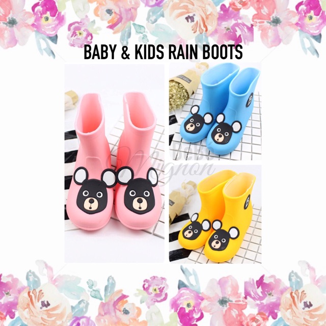 READY STOCK BABY & KIDS RAIN BOOTS SHOES - Sepatu Boot Hujan Anti Air Bayi Anak