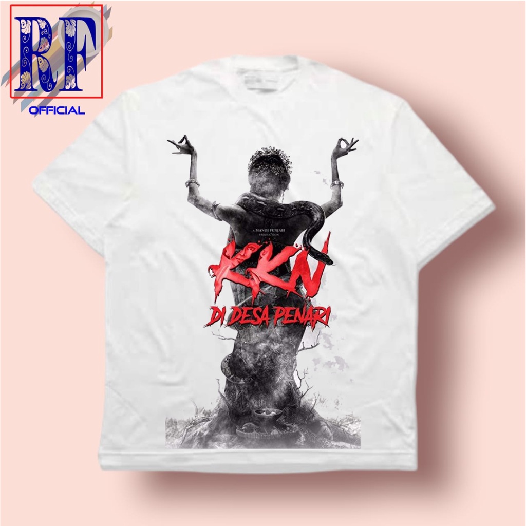 KAOS VINTAGE HORROR KKN DIDESA PENARI | T-SHIRT OVERSIZED FILM | BAJU PUTIH PRIA WANITA