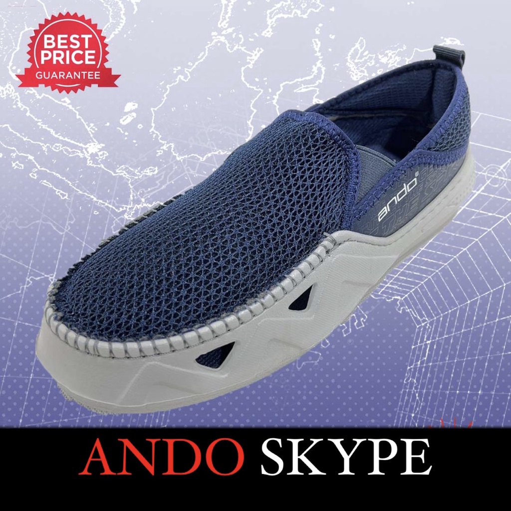 ANDO SKYPE - SLIP ON ANDO - SEPATU ANDO PRIA - ANDO ORIGINAL