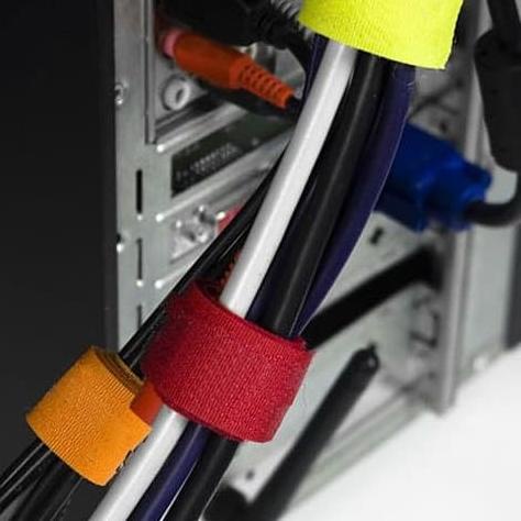 

✥ Velcro pengikat kabel ( 5M ) FO/FIBER OPTIK 1cm - Kuning ℮