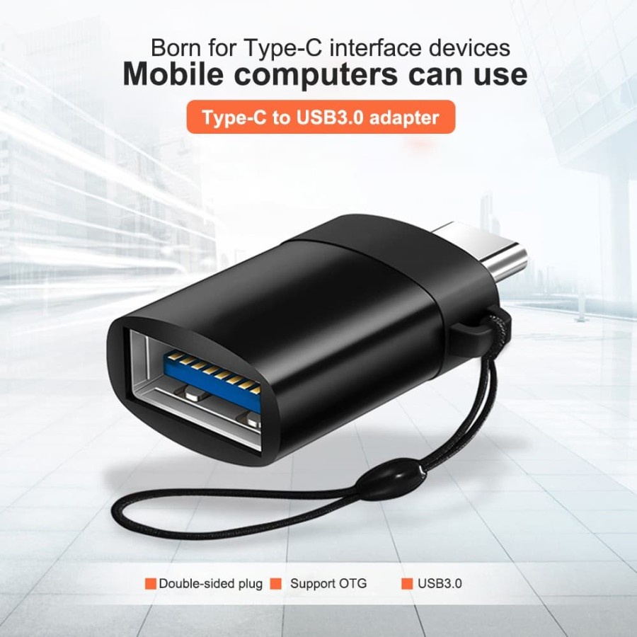Robotsky USB Female to USB Type C OTG Adapter - US154 - Black
