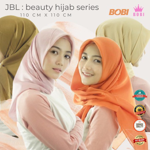 Hijab Segi empat Mei Chen / Hijab Variasi Warna / Kode JBL Polos Merk Bobi