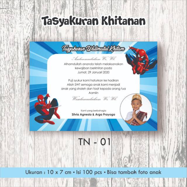 Stiker Kartu Tasyakuran Khitanan Shopee Indonesia