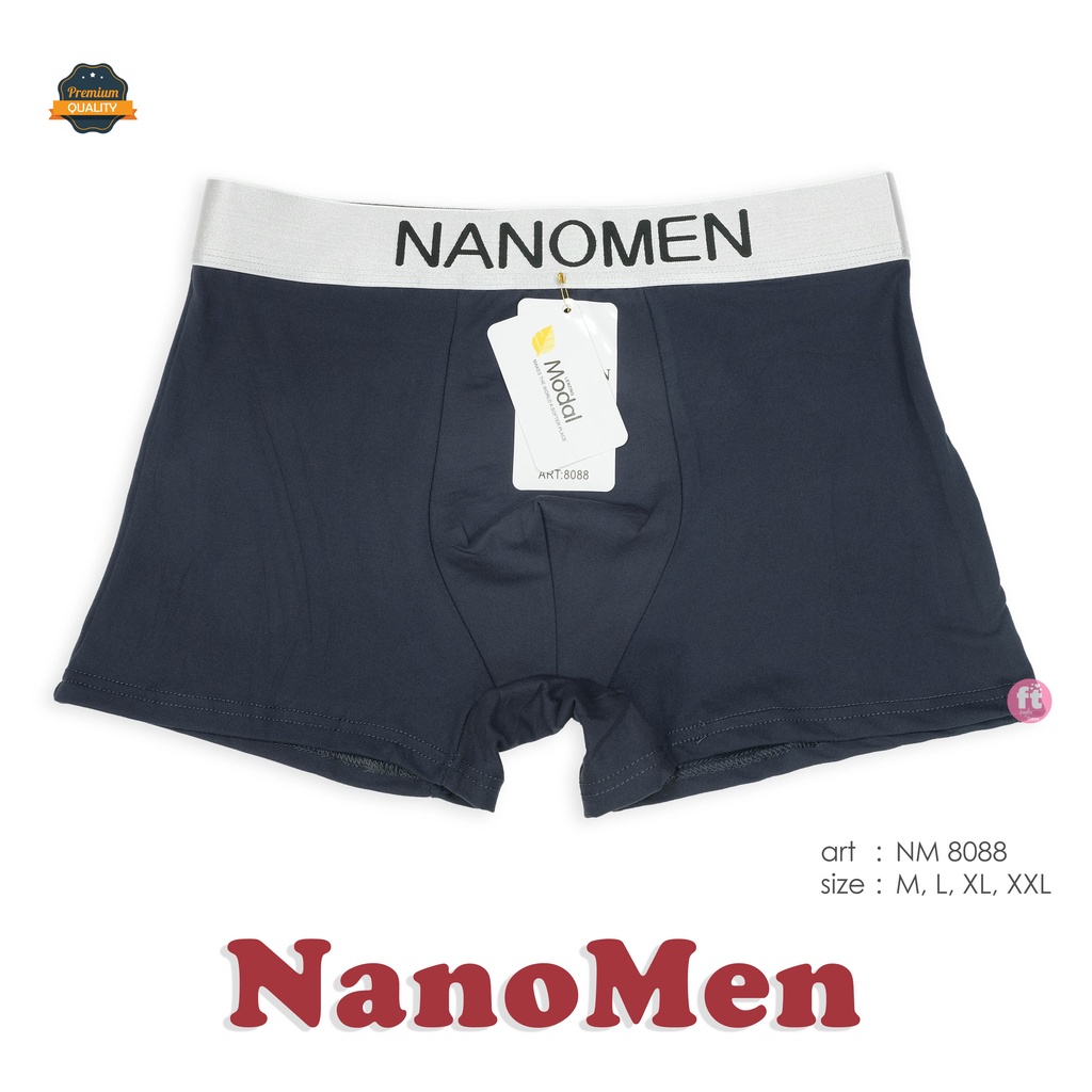 NANOMEN | Celana Dalam Boxer Pria / Celana Dalam Segi4 Pria / art NM 8088