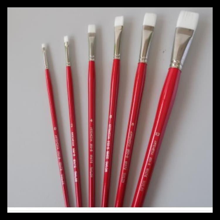 

Diskon Arte Red 950B White Taklon Brush No 12 Flat Terbaru