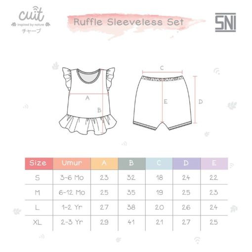 Cuit Kids Ruffle Kutung + C. Pendek Natsu Series