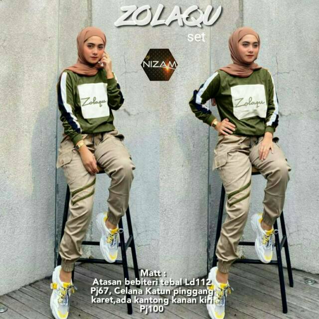 Zolaqu set ori nizam | setelan kaos babytery+celana katun pinggang karet