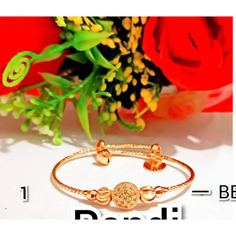 Gelang Kaki Baby permata mewah gold dan silver (COD)