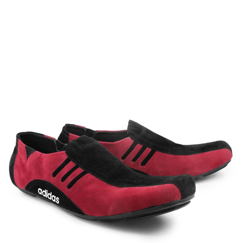 sepatu pria slop adidas neymar hitam merah sepatu kasual jalan santai termurah