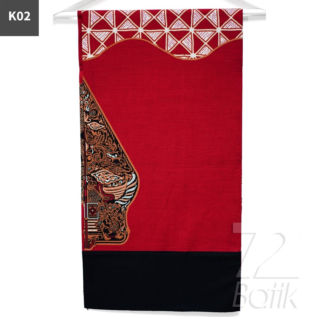 KAIN BATIK PREMIUM Bahan Katun Motif Wayang Catur Warna Merah 721528 Cap 72 Jarik Jarit Samping Kebat Panjang Batik Katun Modern Premium Bahan Seragam Batik Pernikahan Kantor Keluarga Murah Kamen Jadi Batik Bali Lembaran