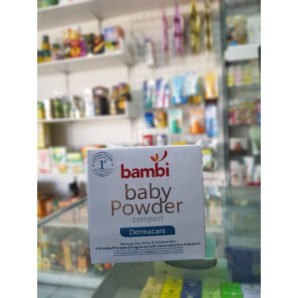 Bambi Baby Powder Compact Dermacare 40 g / Bedak Bayi / Bedak Bambi