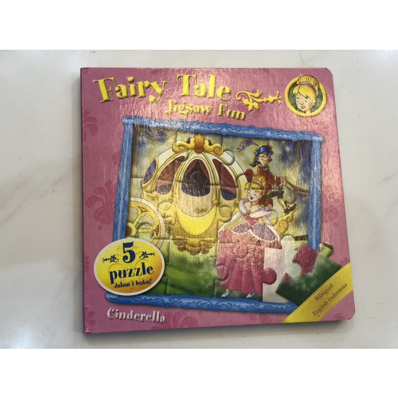 Fairy tale jigsaw fun cinderella board book Indonesia-Inggris