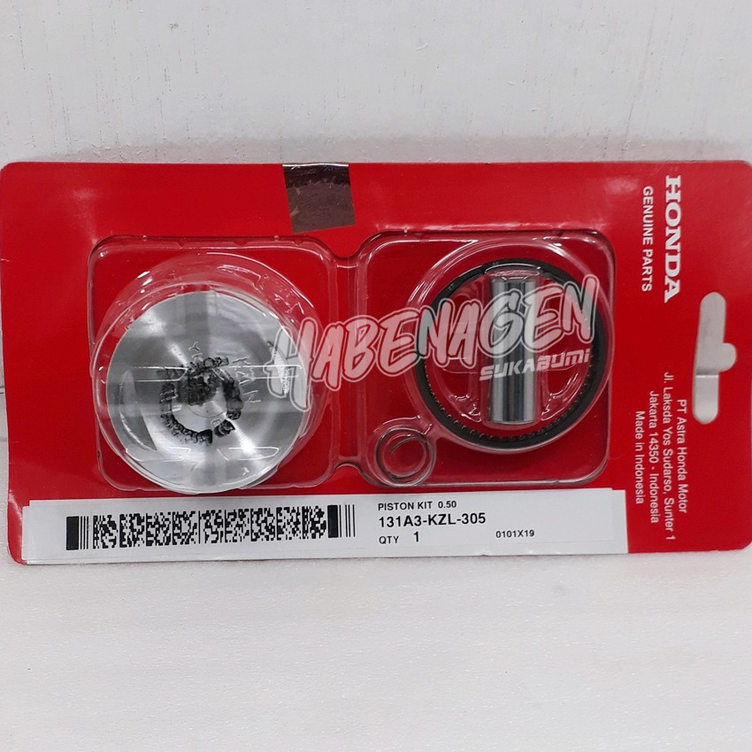 seher seker piston kit ring set honda beat spacy scoopy karbu dan fi injeksi os over size 50 ORI AHM