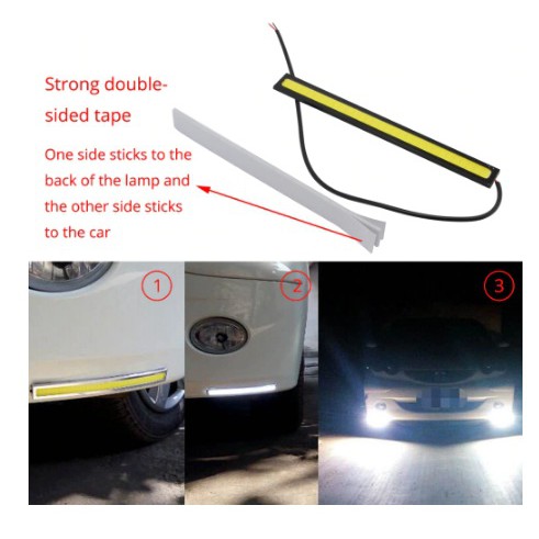 Lampu LED DRL Plasma COB Strip 17 cm LED Car Lamp External 12V Waterproof