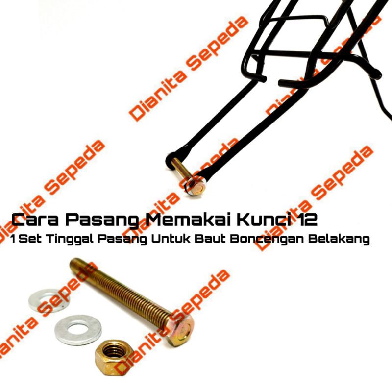baut boncengan belakang sepeda gunung mini jengki mtb baut mur ring