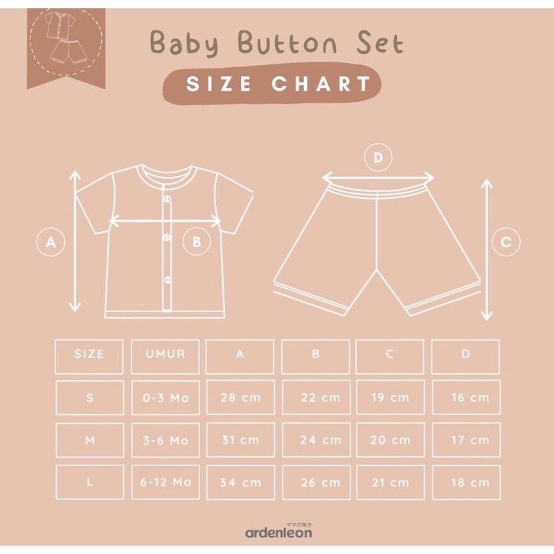 Arden leon baby button set