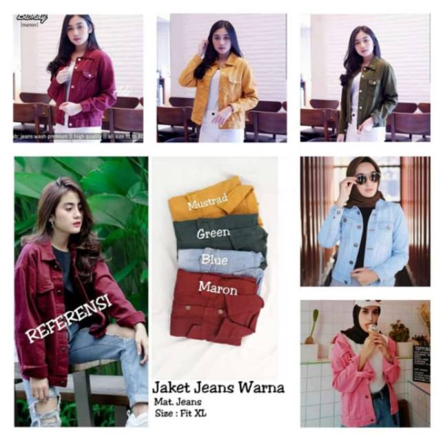 Classic Pop Denim Jeans - Jaket wanita