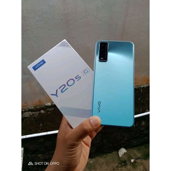 Flash sale Vivo y20s G ram 4 rom 128 purist blue second like new garansi resmi
