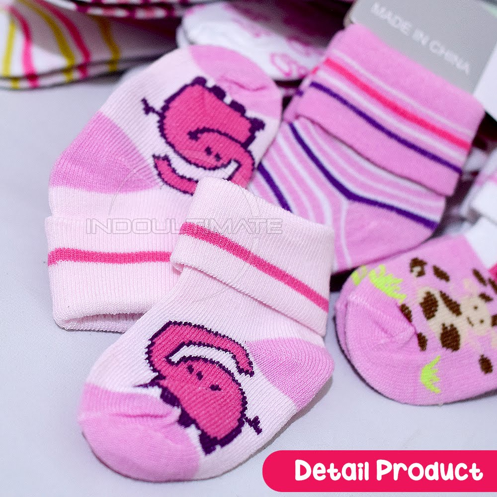 Kaos Kaki Bayi Baru Lahir 3Pcs Kaos Kaki Bayi Laki laki Perempuan Kaos Kaki Bayi Baru Lahir Kaos kaki Bayi Karakter Alas Kaki Bayi Sepatu Bayi Foot Cover Baby Socks BY-56-FC