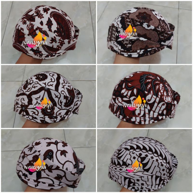 Blangkon Solo, Motif Baru - Warna dasar putih