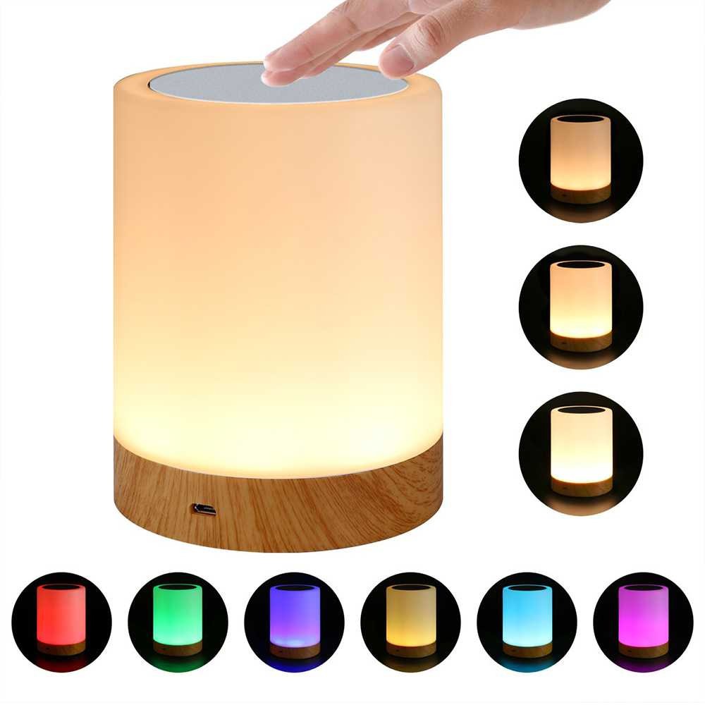 Bayar Ditempat Lampu Tidur Touch Bedside LED Creative Colorful Night Light 3W - LYQ