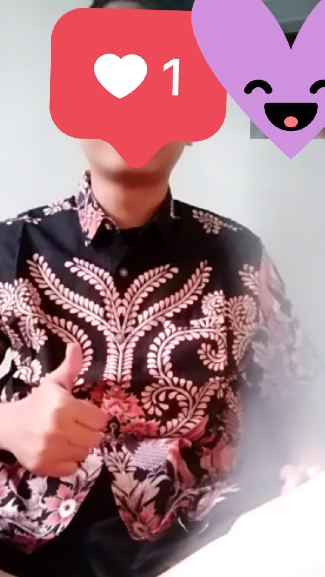 M231 Kemeja Pria Batik Pendek Hitam 1625