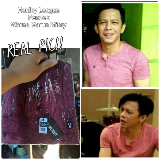 New Henley Ariel Noah T-shirt GRLT Ariel / Kaos Baju Greenlight Ariel