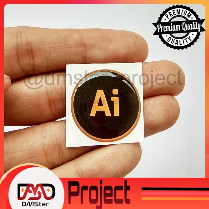 [DMSTAR] ADOBE ILLUSTRATOR Emblem Stiker Resin Aksesoris Casing PC dan laptop READY STOCK