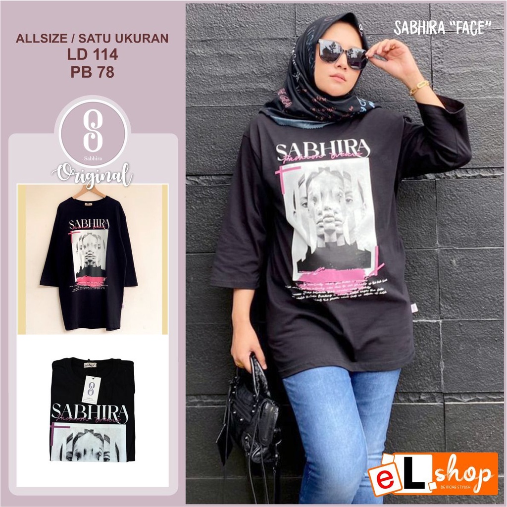 KAOS SABHIRA ORI TERBARU 2022 ATASAN SEMI TUNIK ORIGINAL 100% PAKAIAN WANITA OUTFIT CLOTHING BAJU BL