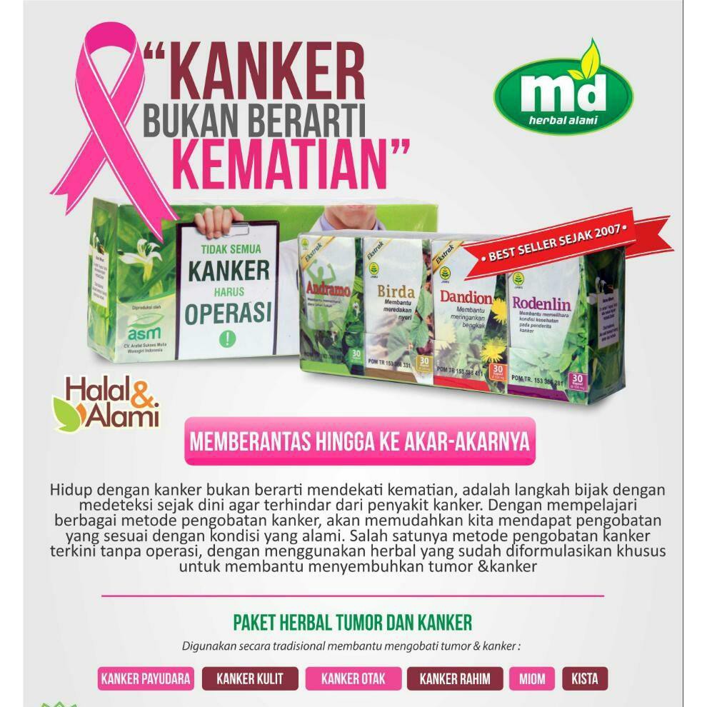 HERBAL KANKER DAN TUMOR PT ASM PAKET TUMOR KANKER MD-HERBAL