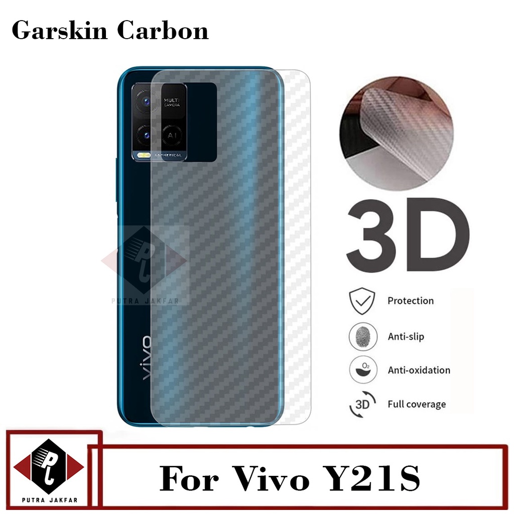 Promo Garskin Vivo Y21S / Y21 / Y33s  Skin Carbon Hydrogel 3D Skin Pelindung Belakang HP
