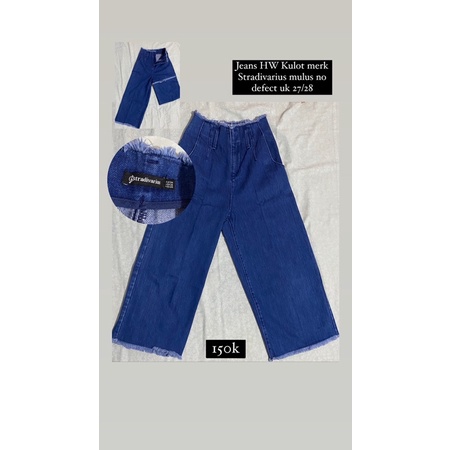 Celana Jeans Kulot stradivarius HW