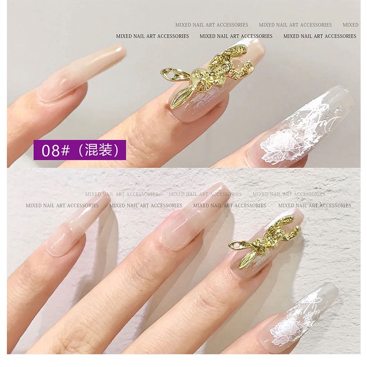 MSY Hiasan Kuku 3D/BUNGKUS Gaya Jepang Bentuk Pita/beruang/kupukupu Untuk Aksesoris Nail Art Wanita Butterfly