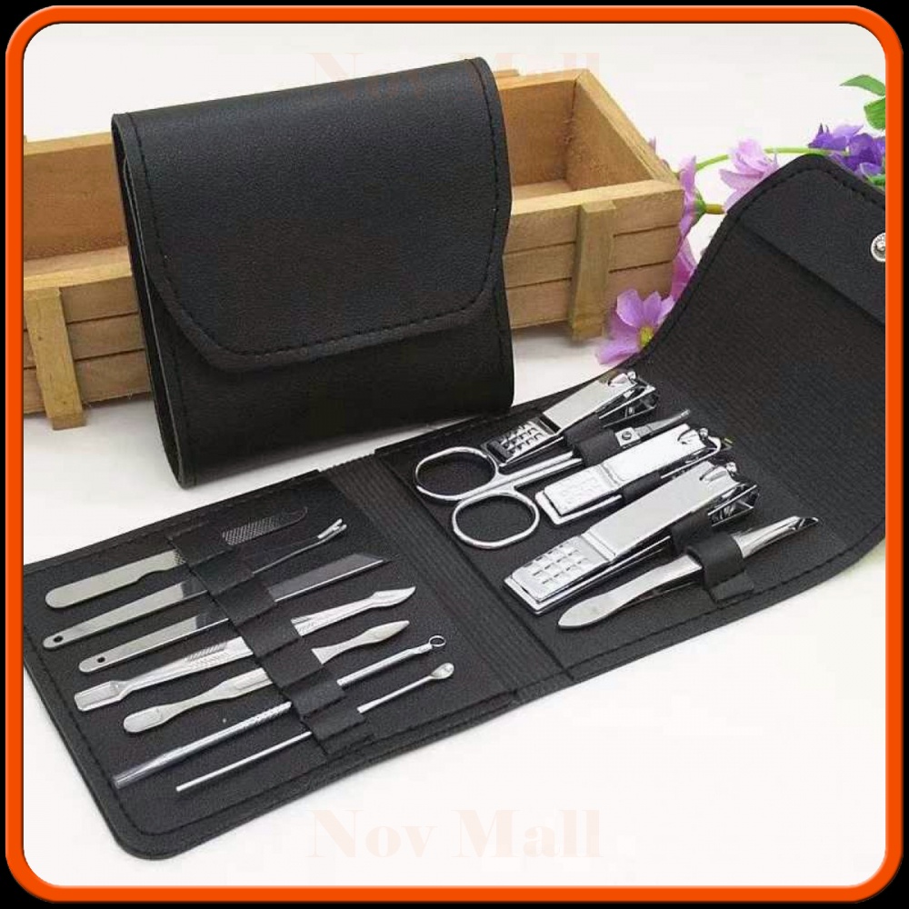 Nail Art Set Gunting Kuku Manicure Pedicure 12 PCS - B07T