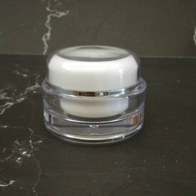 

Round Acrylic Jar 15 gr White list Silver