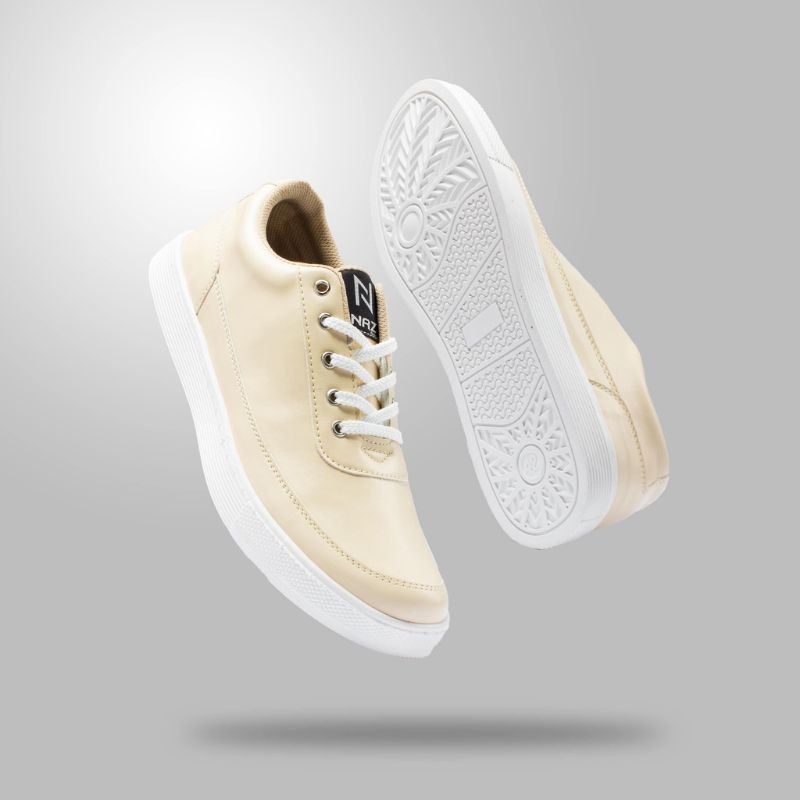 Aziel Cream | Rei.Store.id x NAZ | Sepatu Sneakers Pria Casual ORIGINAL