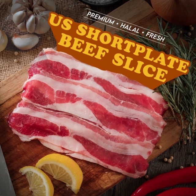 

US SHORTPLATE BEEF SLICE / DAGING SLICE YOSHINOYA 250/500 GRAM - BANDUNG
