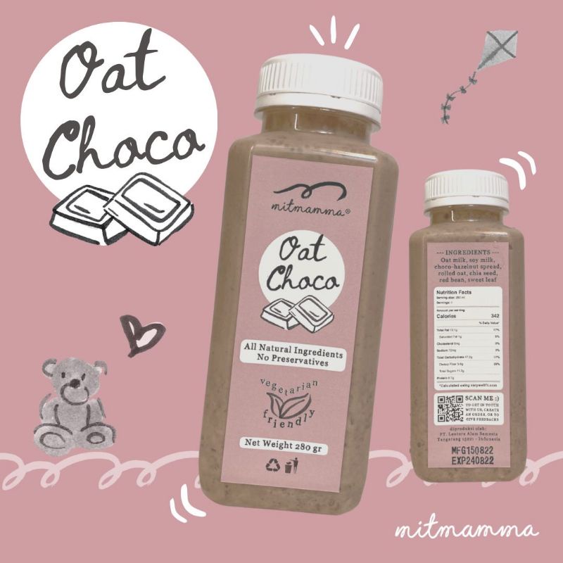 

Cereal Drinks | Oat Choco / Oat Milk / Chocolate Drink / Breakfast Drink / Vegetarian Food / Overnight Oats / Susu Coklat / Mitmamma