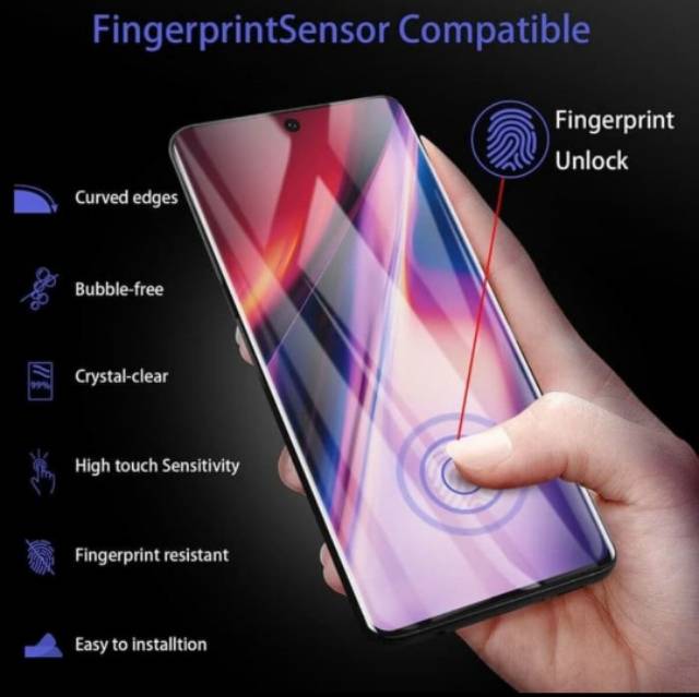 Nano Liquid UV Light Curved Tempered Glass Samsung S20 S20 Plus S20 ULTRA anti gores screen guard