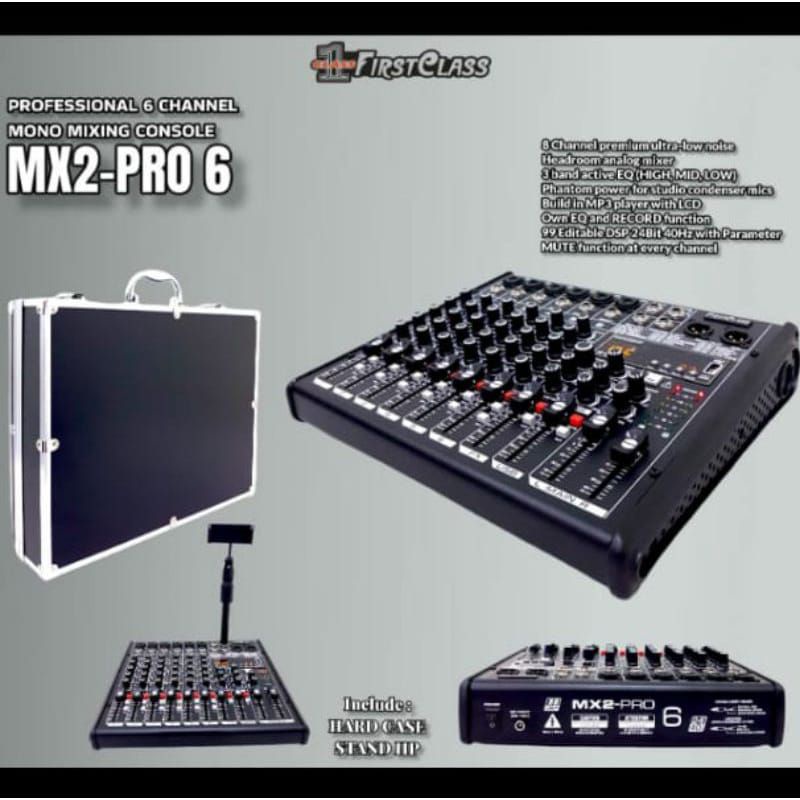 MIXER FIRSTCLASS MX2 PRO 6 MIXER 6 CHANNEL MX 2 PRO 6