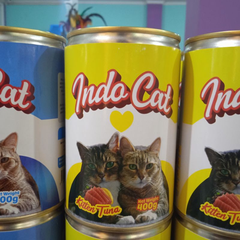 Makanan Kucing Indo Cat Adult &amp; kitten 400gr (isi 24 pcs) All varian - Cat food Wet food