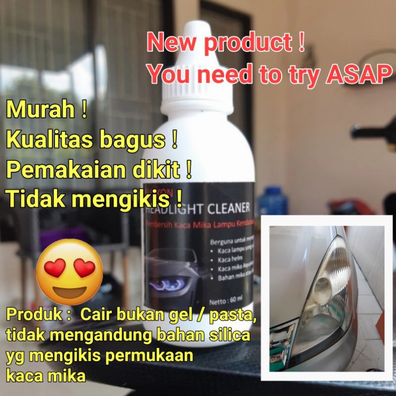 New PEMBERSIH KACA LAMPU MOBIL MOTOR BURAM Original