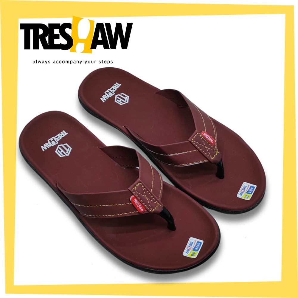 Sandal Pria Kasual Japit Treshaw Kulit Best Quality