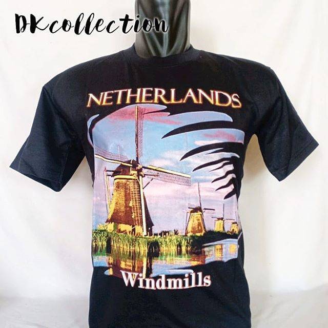 Kaos Holland hitam kaos Belanda Souvenir kaos Netherland