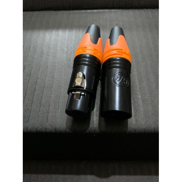 audio Jack XLR Canon/soket sepasang (orenge)