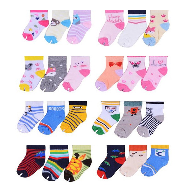 Kaos Kaki Bayi Newborn Baby Kingdom Motif Lucu Boy Girl