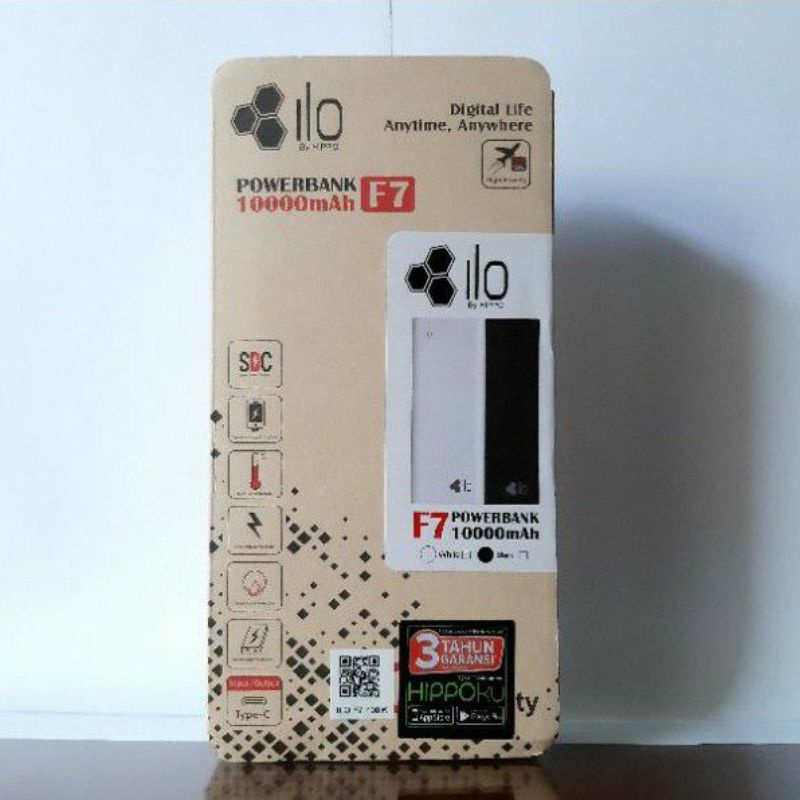 Powerbank Hippo Ilo F7 10.000 Mah || Micro USB + Type C