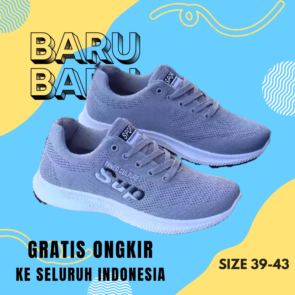 Sepatu Swpatu Srpatu Sneakers Sneaker Sneker Snekers Tali Kuliah Kerja Sekolah Santai Jalan Outdoor 