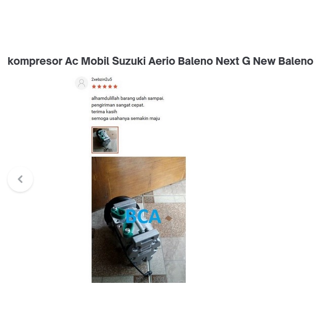 COMPRESSOR KOMPRESOR AC Mobil SUZUKI Aerio Baleno Next G New Baleno